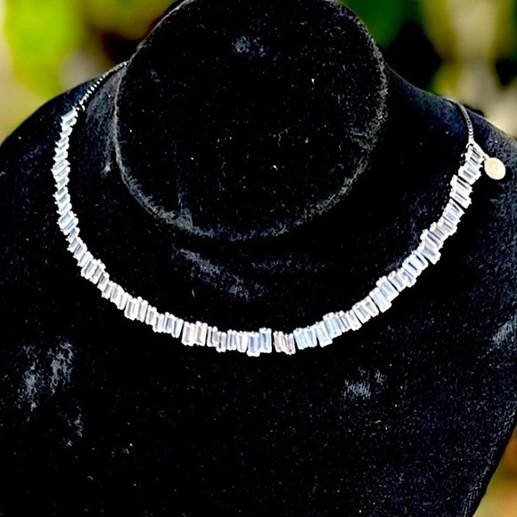 Adjustable Glam CZ Necklace, Whimsy Goth Choker Girly Valentines Gift, EUC - Picture 4 of 10